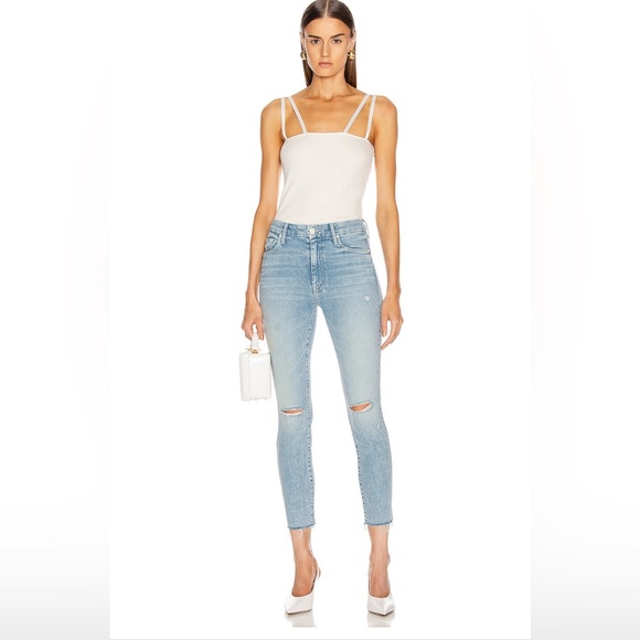 Mother - High Waisted Looker Ankle Fray Drinking By The Pool - Picture 5 of 13